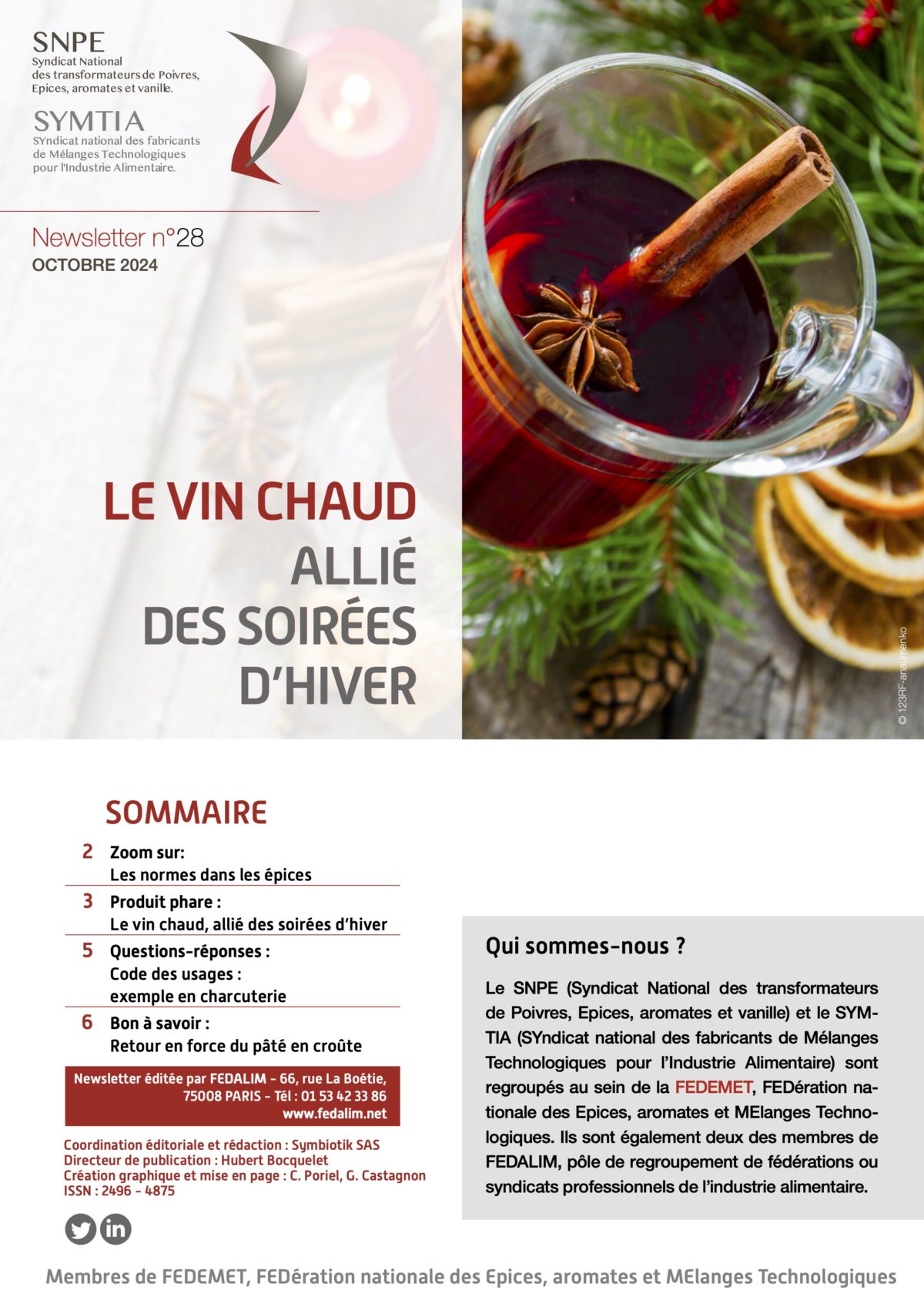 LA NEWSLETTER FEDEMET N°28 EST DISPONIBLE !